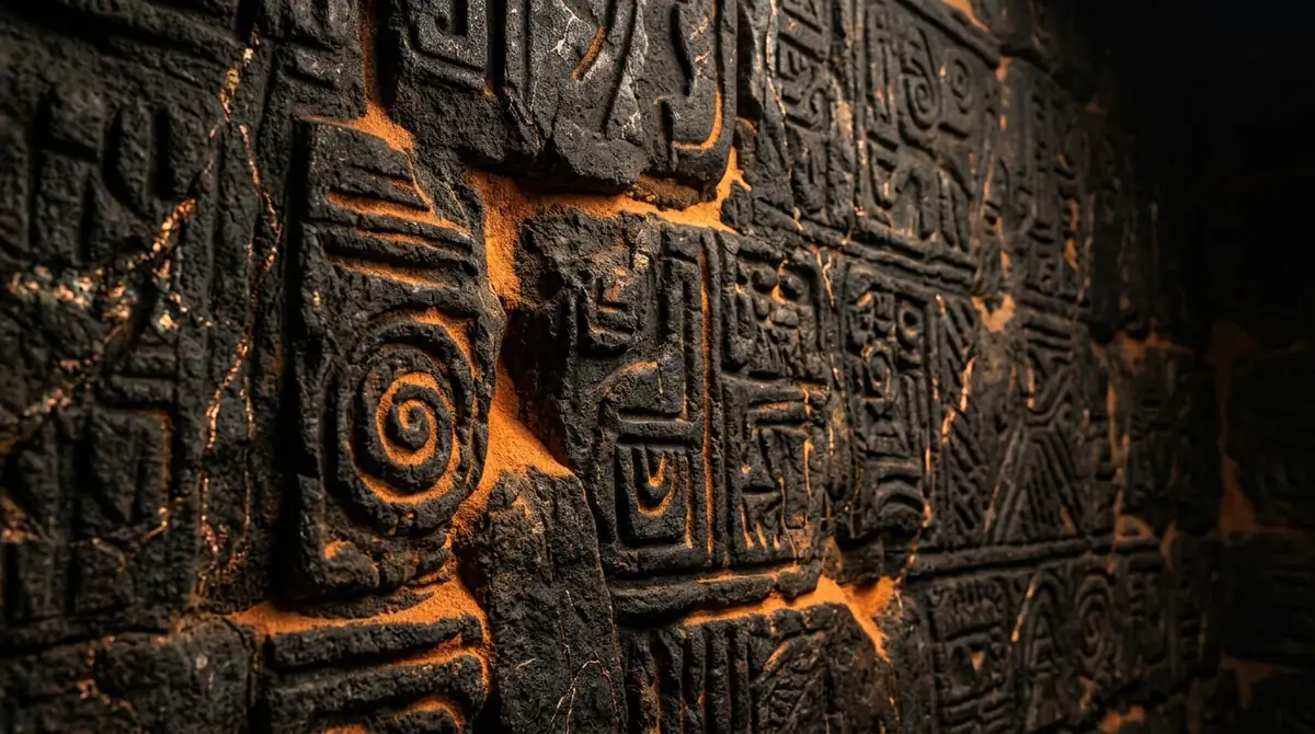 Excavation site stone background